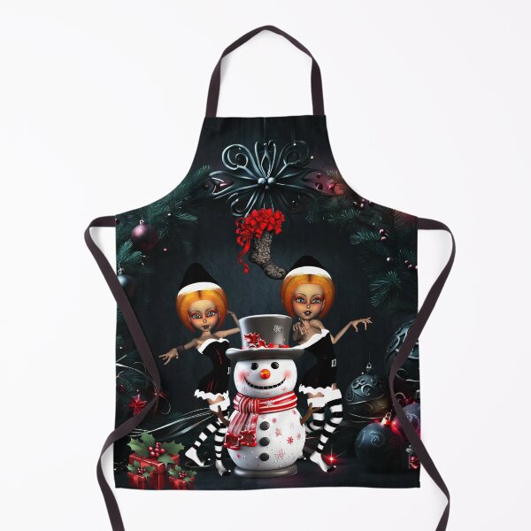 Item preview, Cute dark christmas elf with snowman. designed and sold by nicky2342.