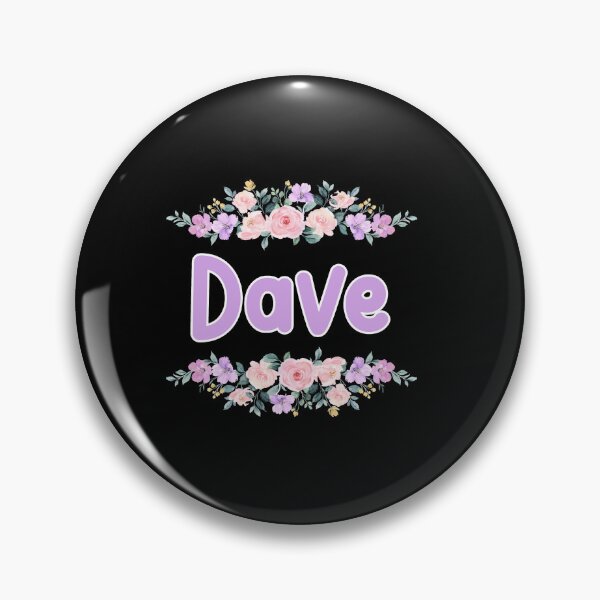 Item preview, Purple Flower Dave Name Label (Black) designed and sold by NormadWorld.