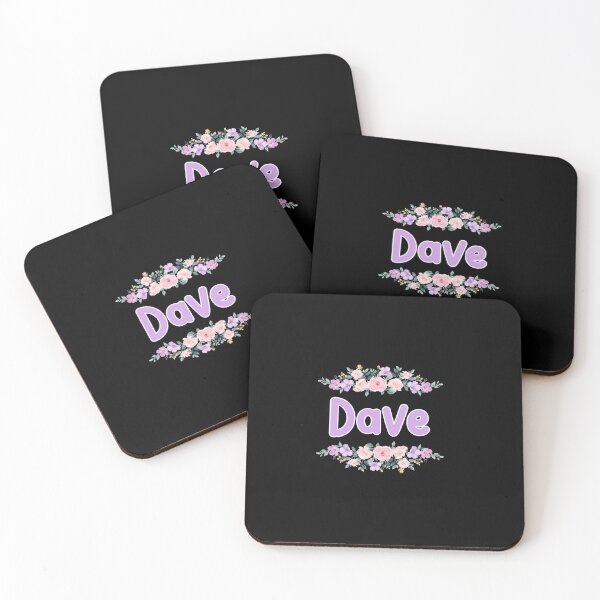 Item preview, Purple Flower Dave Name Label (Black) designed and sold by NormadWorld.
