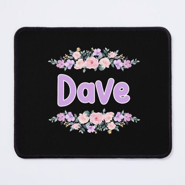Item preview, Purple Flower Dave Name Label (Black) designed and sold by NormadWorld.