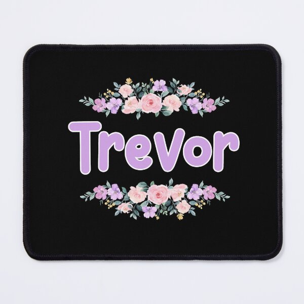 Item preview, Purple Flower Trevor Name Label (Black) designed and sold by NormadWorld.