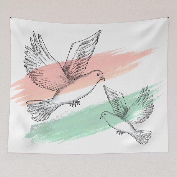 Item preview, peace doves with the Palestinian flag designed and sold by elgreko.