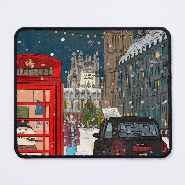 Item preview, London Christmas Night Cityscape Art designed and sold by Wall-Art-Sketch.