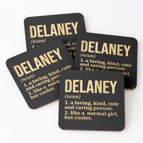 Item preview, Delaney Name Definition in Gold designed and sold by XCIV.