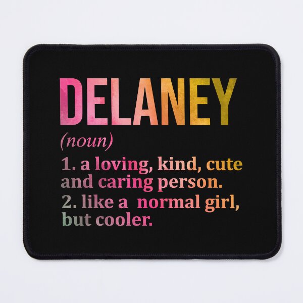 Item preview, Delaney Name Definition in Watercolor designed and sold by XCIV.