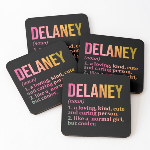 Item preview, Delaney Name Definition in Watercolor designed and sold by XCIV.