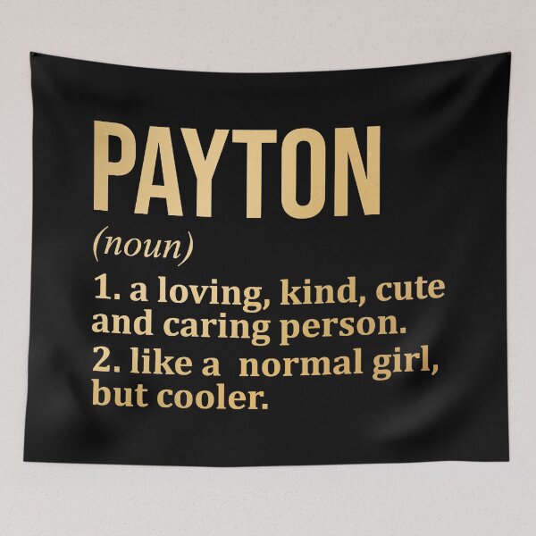 Item preview, Payton Name Definition in Gold designed and sold by XCIV.