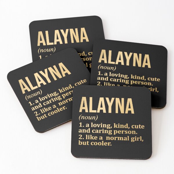Item preview, Alayna Name Definition in Gold designed and sold by XCIV.