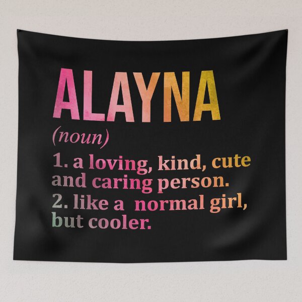 Item preview, Alayna Name Definition in Watercolor designed and sold by XCIV.