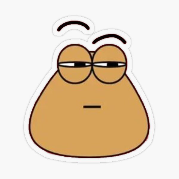 Cute Pou Sticker Pin for Sale by viverradesigns