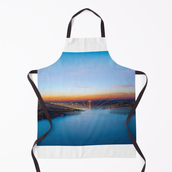 Item preview, Aerial View over Mountain and Lake and City Lucerne in a Dusk with Light Trails designed and sold by Mats Silvan.