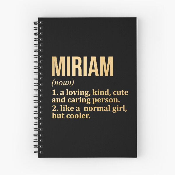 Aperçu de l'œuvre Définition du nom Miriam en or créée et vendue par XCIV.