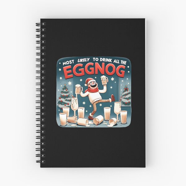Item preview, Most Likely to Drink All the Eggnog Cute And Funny Gifts designed and sold by BadhbhLoot.
