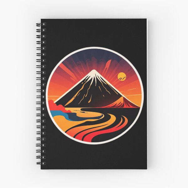 Item preview, Retro Volcano Eruption and Ocean in Hawaii designed and sold by NautiChic.