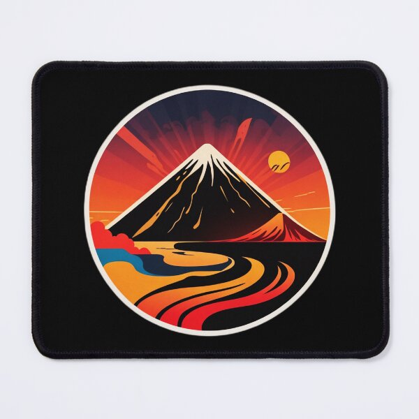 Item preview, Retro Volcano Eruption and Ocean in Hawaii designed and sold by NautiChic.