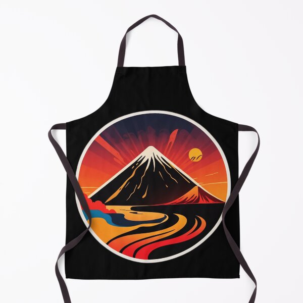 Item preview, Retro Volcano Eruption and Ocean in Hawaii designed and sold by NautiChic.