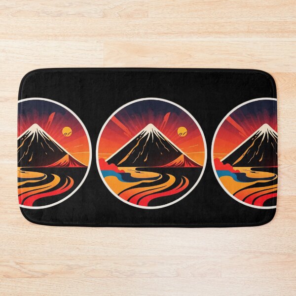 Item preview, Retro Volcano Eruption and Ocean in Hawaii designed and sold by NautiChic.