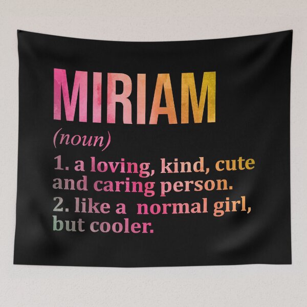 Item preview, Miriam Name Definition in Watercolor designed and sold by XCIV.