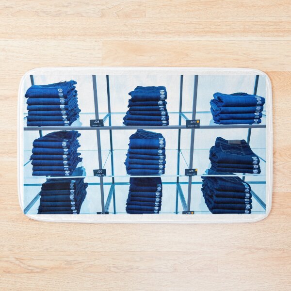 Item preview, Jeans Lying on Glass Shelves in a Shop designed and sold by Mats Silvan.
