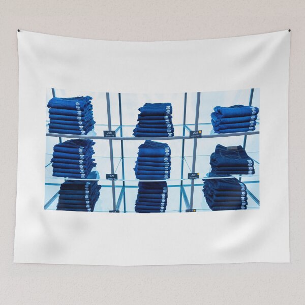 Item preview, Jeans Lying on Glass Shelves in a Shop designed and sold by Mats Silvan.
