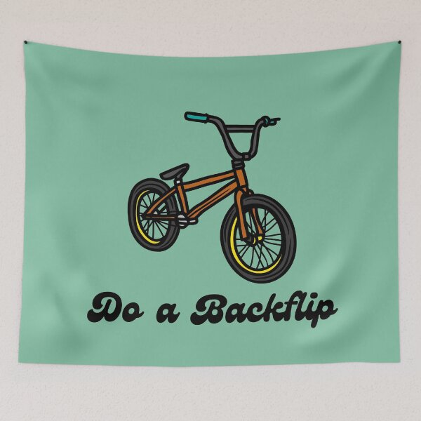 Item preview, Retro BMX rider do a backflip vintage bmx designed and sold by MamaNeeaDesigns.