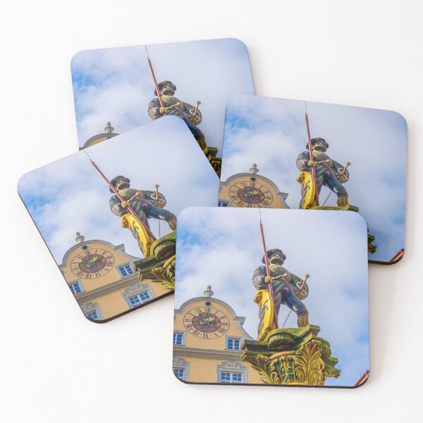 Item preview, Middle Ages City with Statue and a Clock on a Building designed and sold by Mats Silvan.