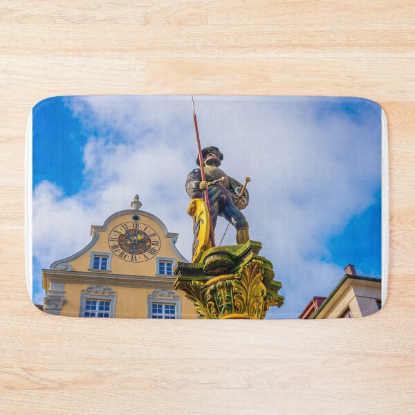 Item preview, Middle Ages City with Statue and a Clock on a Building designed and sold by Mats Silvan.