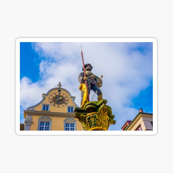 Item preview, Middle Ages City with Statue and a Clock on a Building designed and sold by Mats Silvan.
