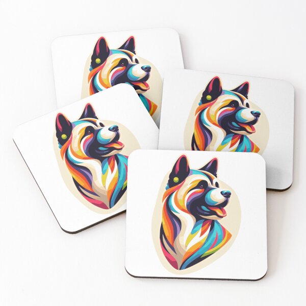 Item preview, Bulduski abstract portrait of a American Akita designed and sold by mawlik.