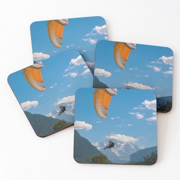 Item preview, Paraglider in front Of Snow Capped Jungfraujoch Mountain designed and sold by Mats Silvan.