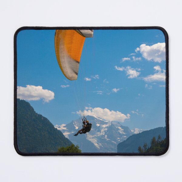 Item preview, Paraglider in front Of Snow Capped Jungfraujoch Mountain designed and sold by Mats Silvan.