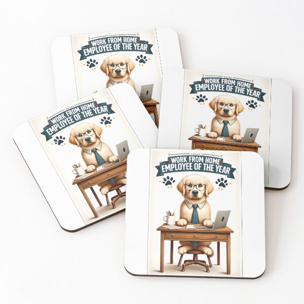 Item preview, Work from Home Employee of the Year Dog designed and sold by Mekone.
