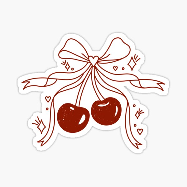 Alli's Sticker, Red Bow Sticker