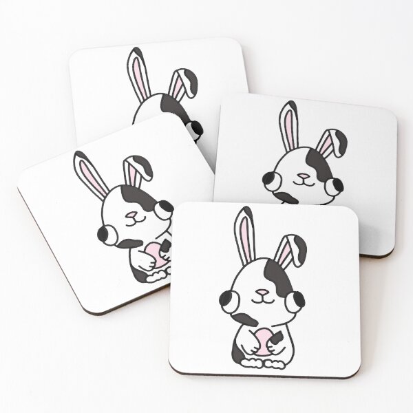 Item preview, Maquillage bunny, cutes spotted bunny black and white designed and sold by KikasArt.