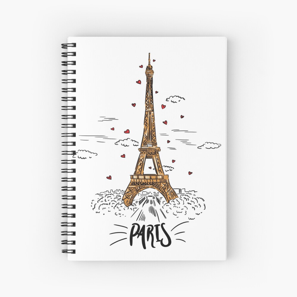 Cuaderno de espiral «Ciudad camiseta Paris camiseta Francia viaje 