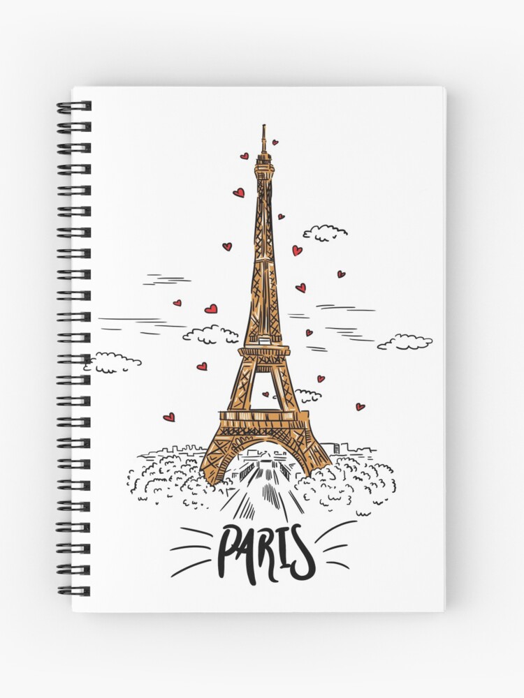 Cuaderno de espiral «Ciudad camiseta Paris camiseta Francia viaje 