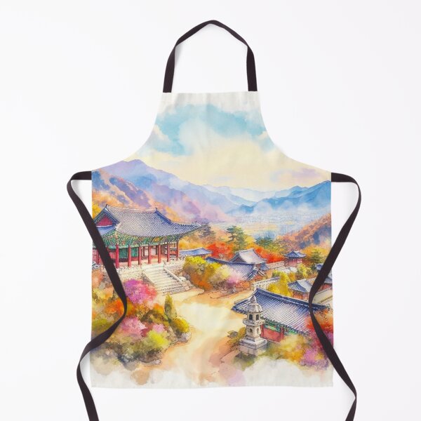 Item preview, Mountains and temples in Korea. designed and sold by growing-mom.