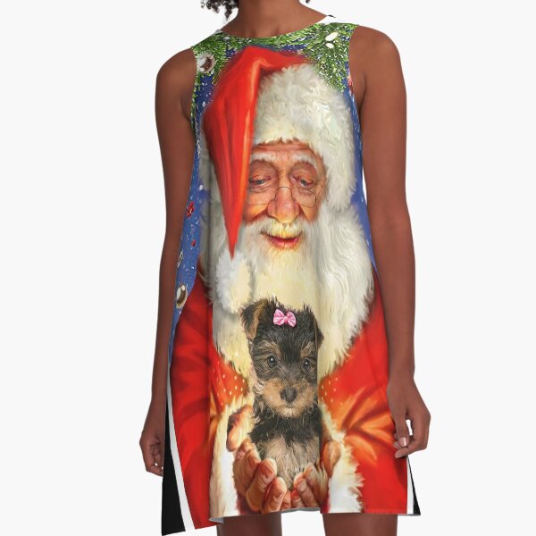 Item preview, Santa Claus with a cute puppy Dog grandpa in christmas time designed and sold by SameeraDammeyer.
