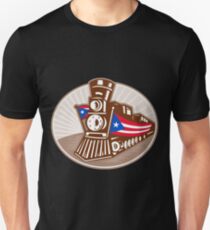 Camiseta ajustada Steam Train Locomotive