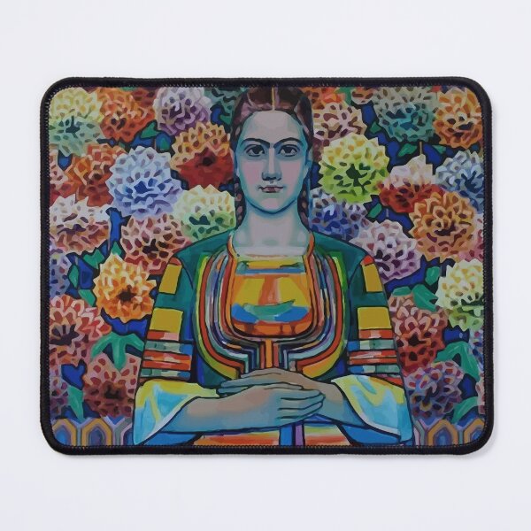 Item preview, Vladimir Dimitrov Maistora (the Master) Girl With Dahlias Digital Reproduction designed and sold by clon-dot-net.
