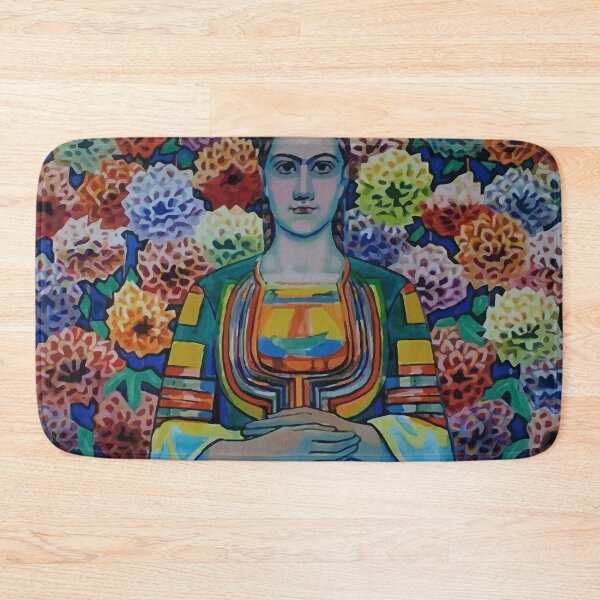 Item preview, Vladimir Dimitrov Maistora (the Master) Girl With Dahlias Digital Reproduction designed and sold by clon-dot-net.
