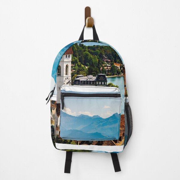 Item preview, Aerial View over City of Thun and Lake with Mountain designed and sold by Mats Silvan.