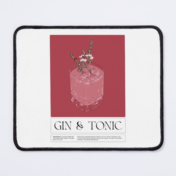 Item preview, gin, gin and tonic, drink, tonic, cocktail, gin tonic, alcohol, cocktails, glass, drinking, green, vintage, retro, bar, minimalist designed and sold by peachcakecanvas.