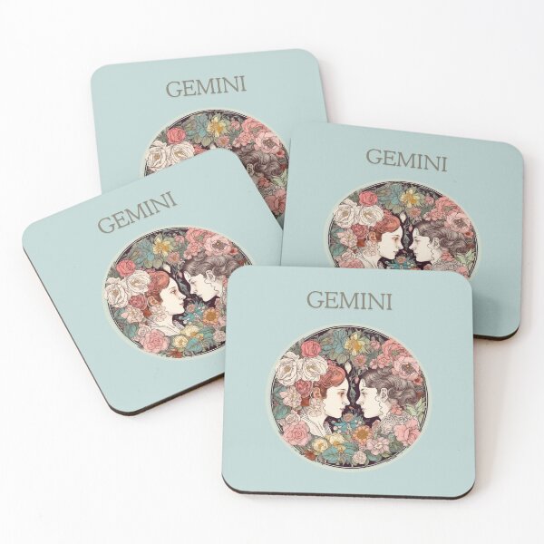 Item preview, Gemini Zodiac- Horescope/SunSign Theme  on khaki background designed and sold by CosmicNook1.