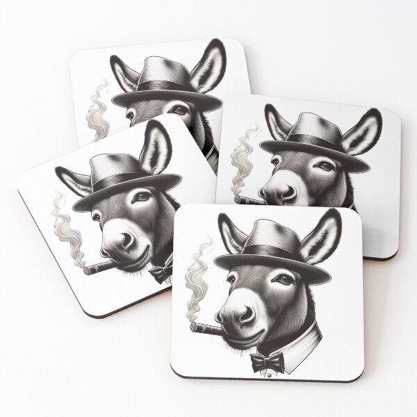 Item preview, smoking donkey designed and sold by Animalia-.