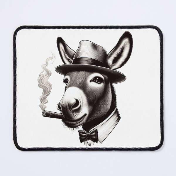 Item preview, smoking donkey designed and sold by Animalia-.