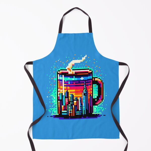Item preview, Urban Brew: 8-Bit Pixel Coffee Mug with Cityscape designed and sold by PixelPunkster.