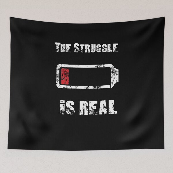 Item preview, The Struggle Is Real - Battery designed and sold by TeeTimeGuys.