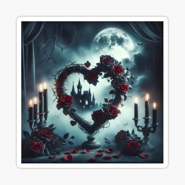 Oddities Romantic Heart Shaped Gothic Valentines Gifts for Women Him or Her  