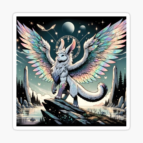 Mystischer Drachenhase Sticker